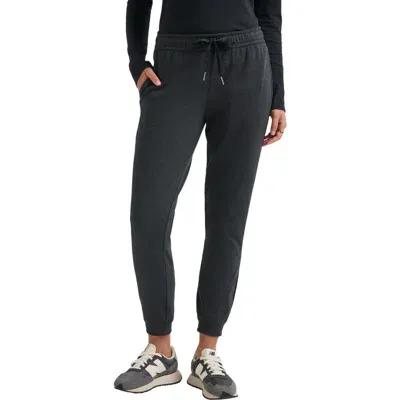 Travismathew Cloud Drawstring Fleece Joggers In Heather Black