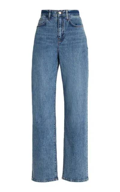 Triarchy High-rise Straight-leg Jeans In Blue