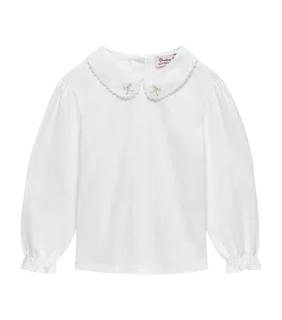 Trotters Kids' Bow-detail Amelia Blouse In White