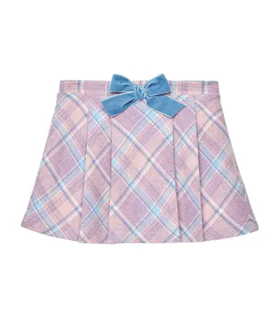 Trotters Kids' Check Penelope Skirt In Pink