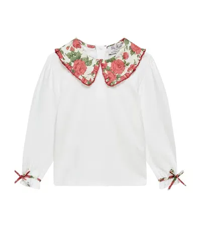 Trotters Kids' Cotton-blend Carline Blouse In Red