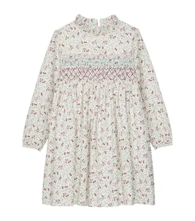 Trotters Kids' Cotton Edie Floral Dress In Pink