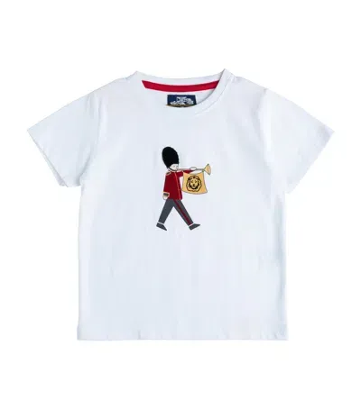 Trotters Kids' Cotton Guardsman T-shirt In White