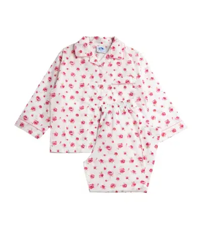 Trotters Kids' Cotton Rosa Print Pyjamas In Pink