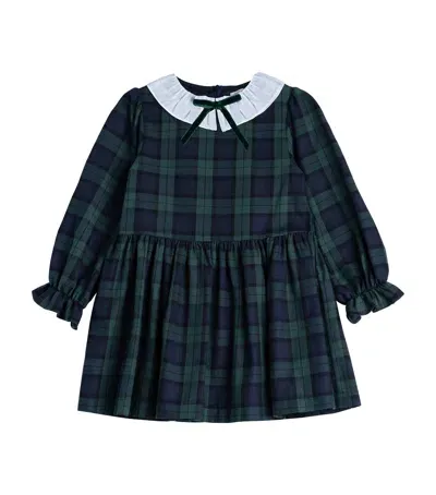 Trotters Kids' Cotton Tabitha Willow Dress In Navy