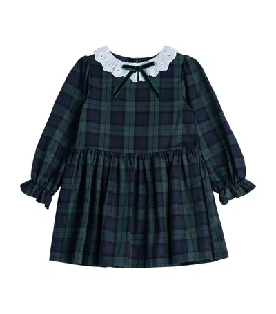 Trotters Kids' Cotton Tabitha Willow Dress In Navy