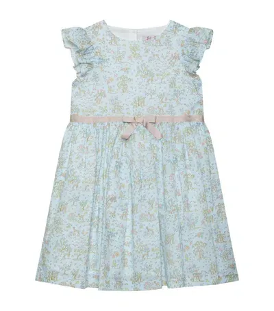 Trotters Kids' Etta Fawn Frill Dress In Blue