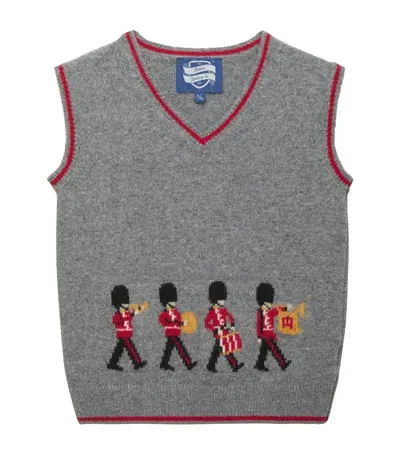 Trotters Kids' Guardsman Band Sweater Vest In Grey