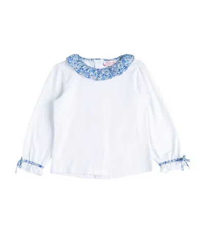 Trotters Kids' Liberty Print Blouse In White