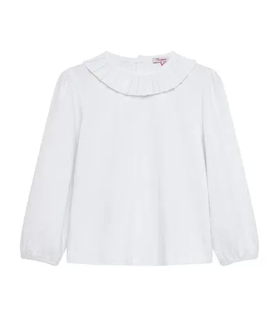 Trotters Kids' Stretch-cotton Lottie Blouse In White