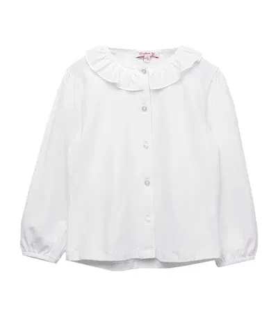 Trotters Kids' Stretch-cotton Willow Blouse In White