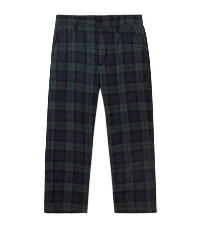 Trotters Kids' Tartan Donald Trousers In Navy