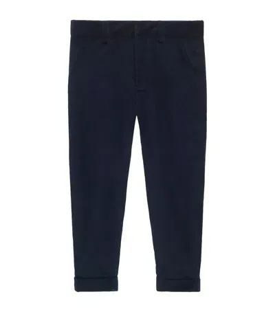 Trotters Kids' Velvet Hamish Trousers In Blue