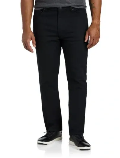 True Nation Black Eco Tapered-fit Stretch Jeans