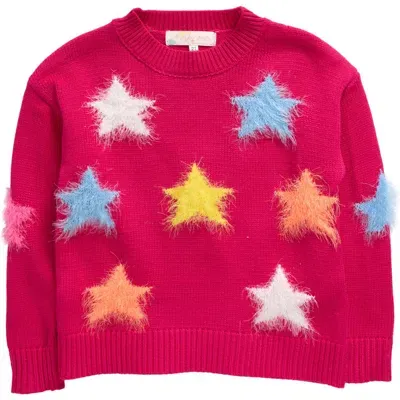 Truly Me Kids' Star Light Sweater In Hot Pink