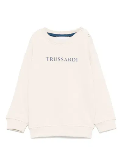 Trussardi Junior Babies' Logo-print Sweatshirt In Nude