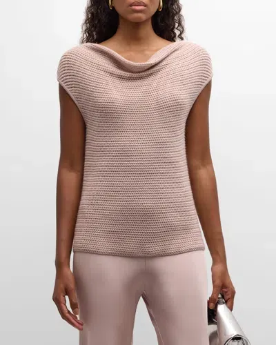 Tse Cashmere Texture Cashmere-blend Top In Nude Blush