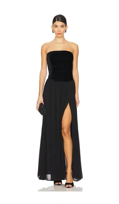 Tularosa Taylor Velvet Gown In Black