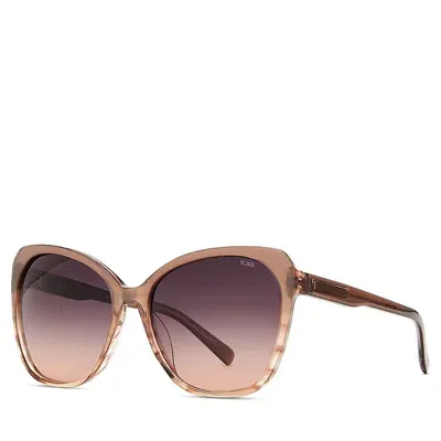 Tumi 502 Square Gradient Sunglasses, 58mm In Beige/brown Gradient