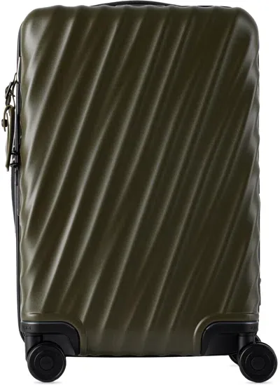 Tumi Khaki 19 Degree International Expandable 4 Wheel Carry-on Suitcase In Olive Texture