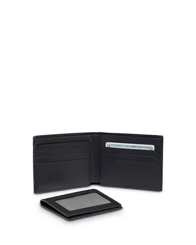 Tumi Nassau Slg Global Leather Embossed Removable Passcase Wallet In Black Embossed