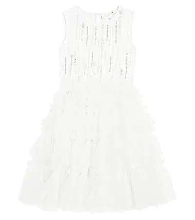 Tutu Du Monde Kids' Dauphinette Embellished Tulle Dress In White