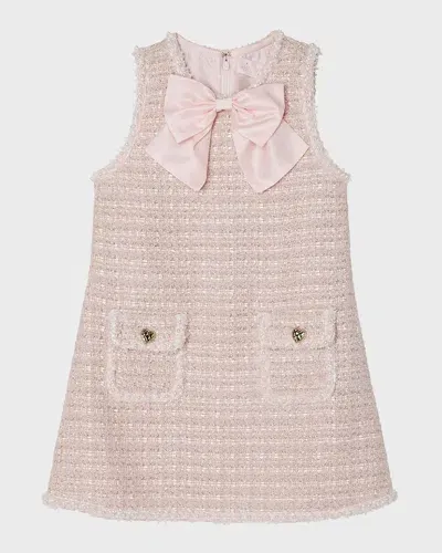 Tutu Du Monde Kids' Girl's Aubazine Tweed Embellished Dress In Pink