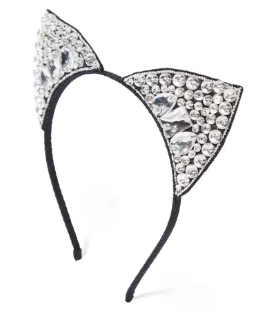 Tutu Du Monde Kids' Kitten Crystal-embellished Headband In Black