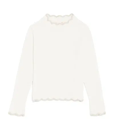 Tutu Du Monde Kids' Long-sleeve Knitted T-shirt In White