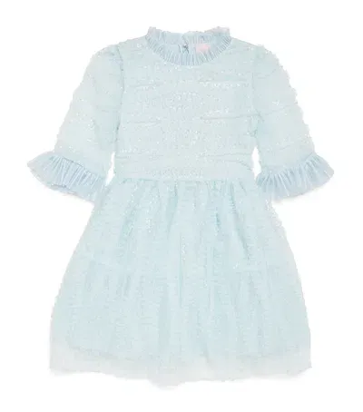 Tutu Du Monde Kids' Sequinned Froufrous Dress In Blue