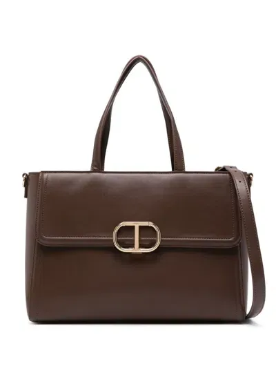 Twinset Brera Tote Bag In Brown