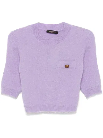 Twinset Charlotte Sweater In Purple