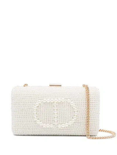 Twinset Clutch Bag In Old White