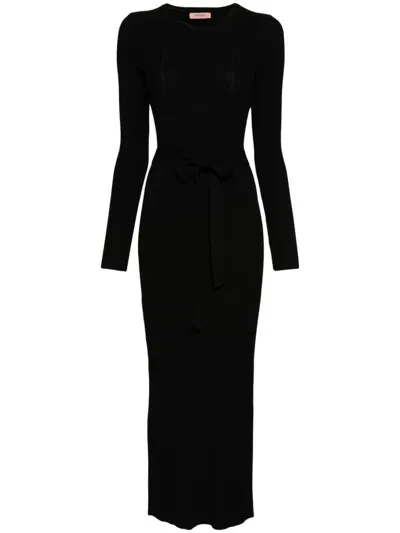 Twinset Cut-out Maxi Dress In Black