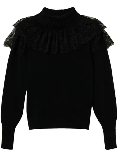 Twinset High-neck Sweater In Black