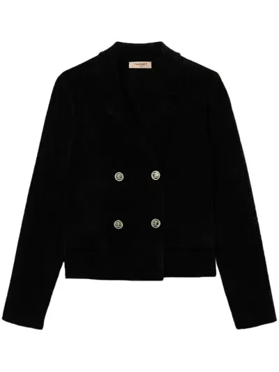 Twinset Jacket Clothing In Black