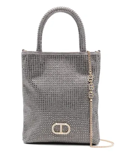 Twinset Mini Tote Bag In Gray