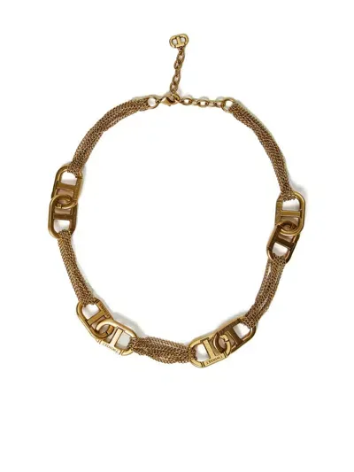 Twinset Oval T Choker Necklace In Gold