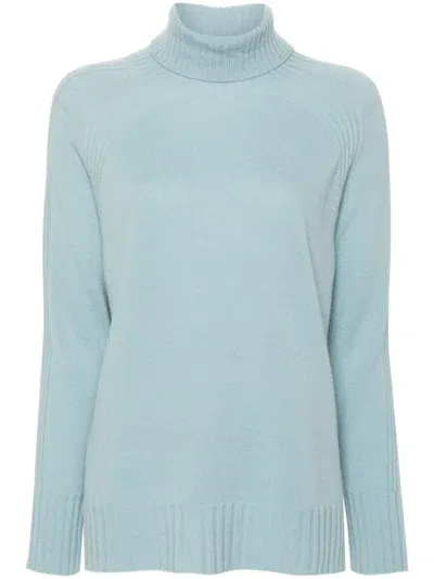 Twinset Roll-neck Sweater In Blue