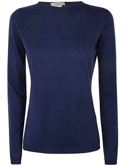 Twinset Round Neck Sweater In Blue