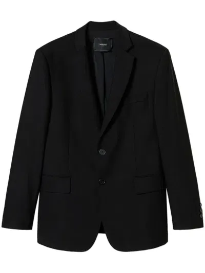 Twinset Single-breasted Blazer In Black