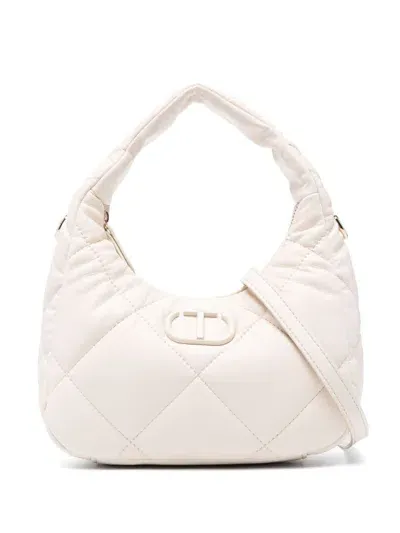 Twinset Small Padded Tote Bag In White