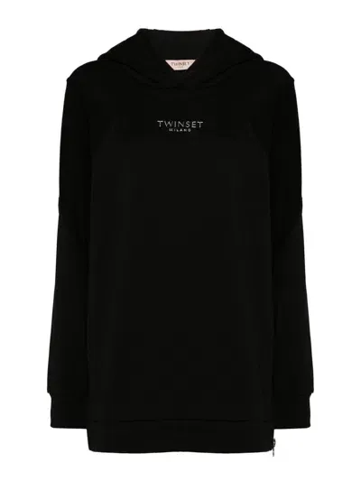 Twinset Sweatshirt In Black