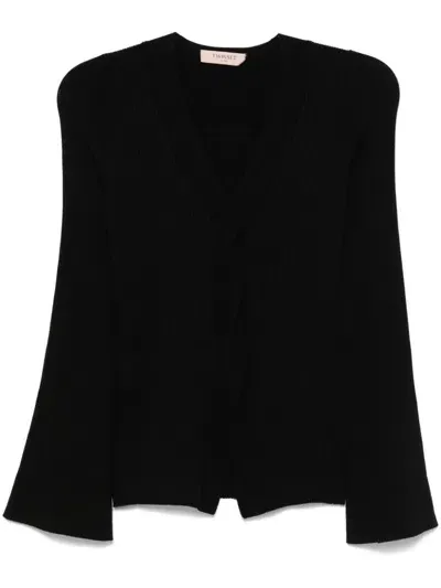 Twinset Twisted Sweater In Black