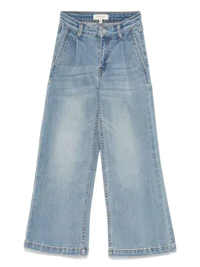 Twinset Kids' Wide Jeans In Blue