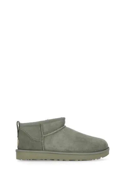 Ugg Green Suede Leather Ankle Boots