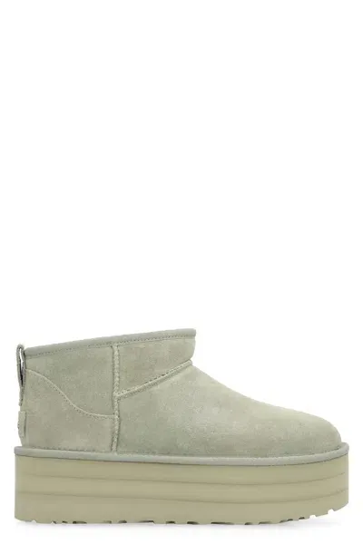 Ugg Classic Ultra Mini Boots In Green