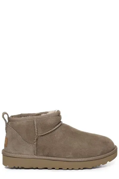 Ugg Suede Classic Ultra Mini Boots In Beige