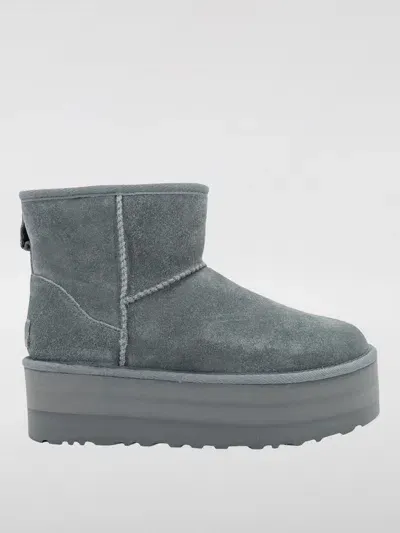 Ugg Flat Ankle Boots  Woman Color Grey In Grau