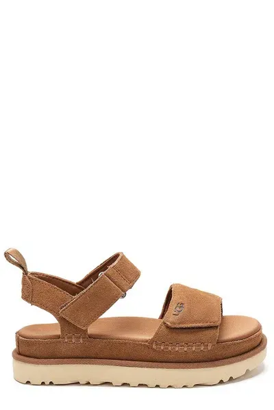 Ugg Goldenstar Platform Sandals In Brown